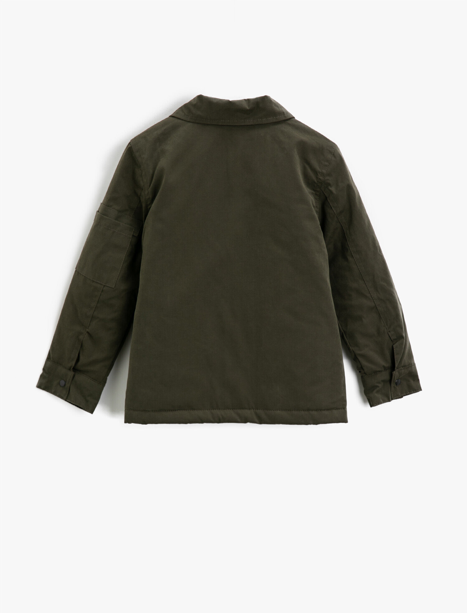 Erkek Çocuk Düğmeli Cepli Gömlek Yaka Kaban