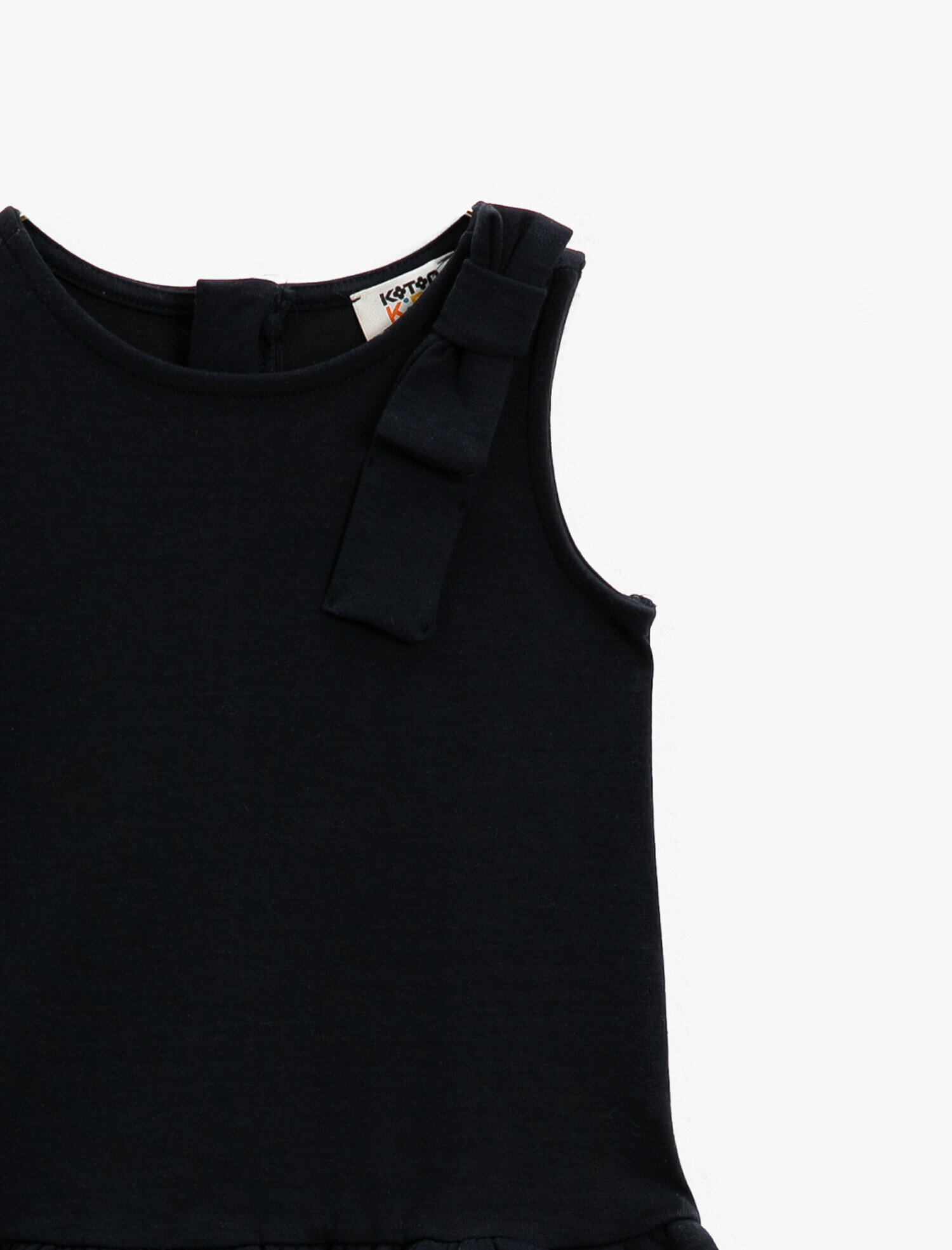  Kız Çocuk Kolsuz Bisiklet Yaka Basic Elbise