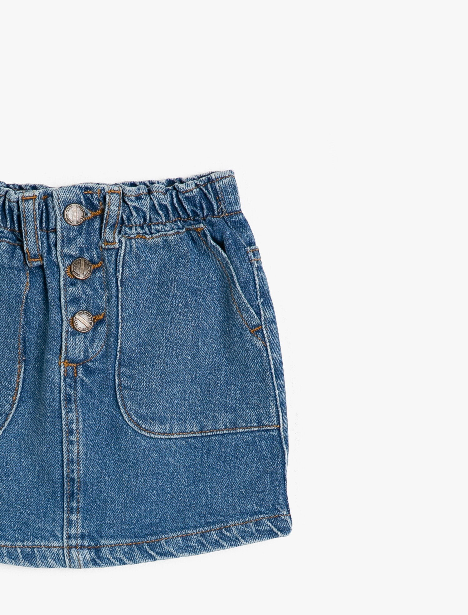  Kız Bebek Cep Detaylı Jean Etek