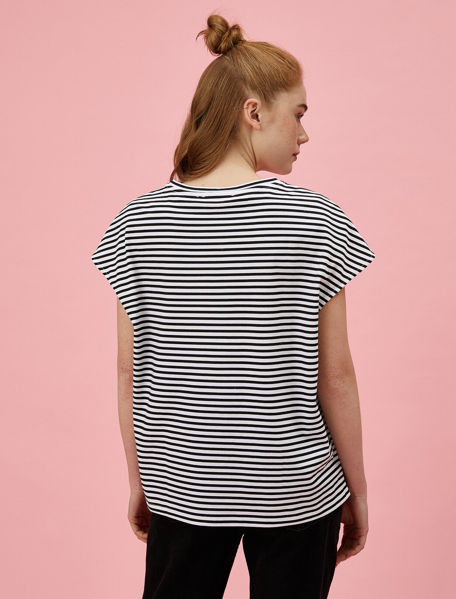   Mickey Mouse Tişört Lisanslı Çizgili Pamuklu