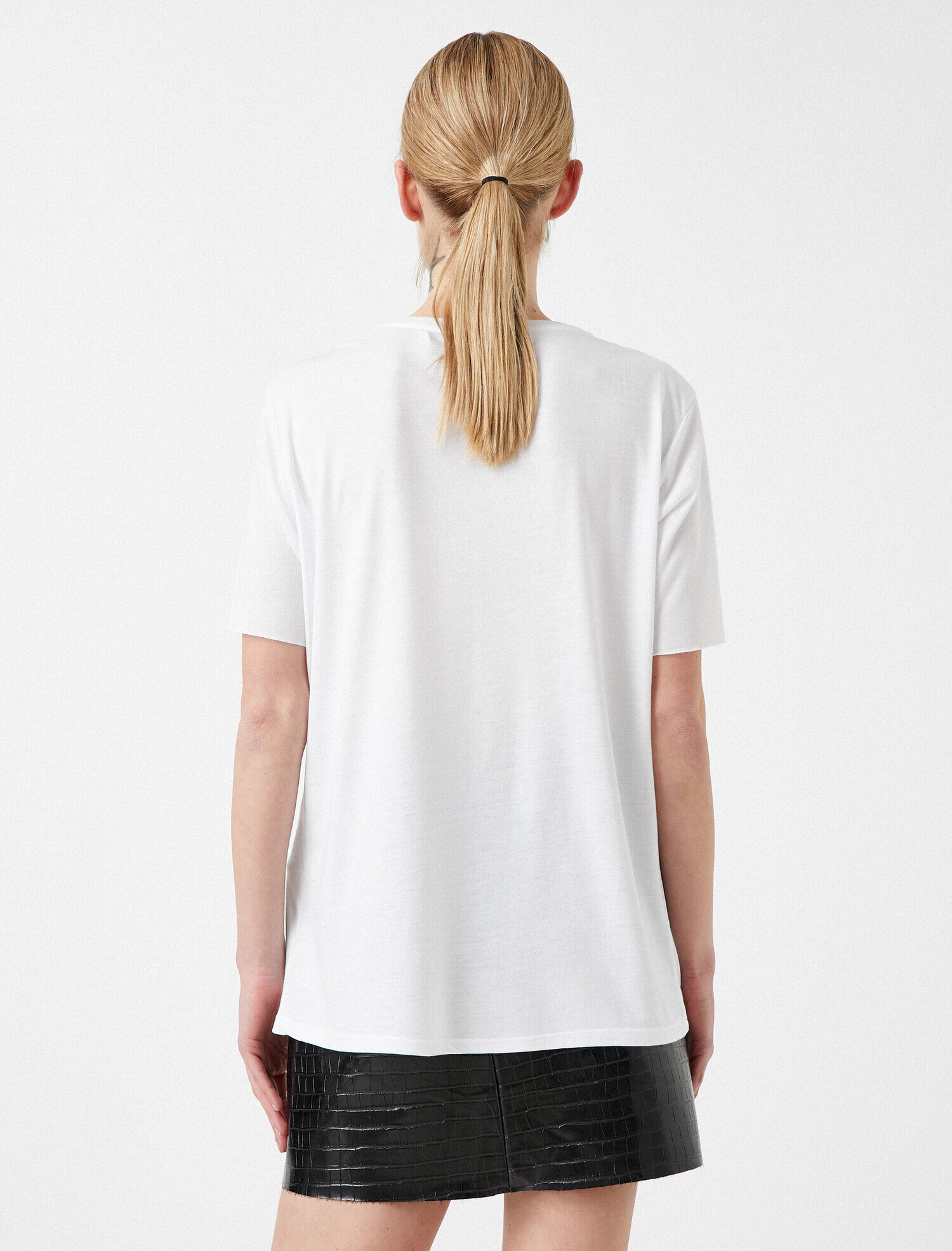   Baskılı Tişört Bisiklet Yaka Kısa Kollu Oversize