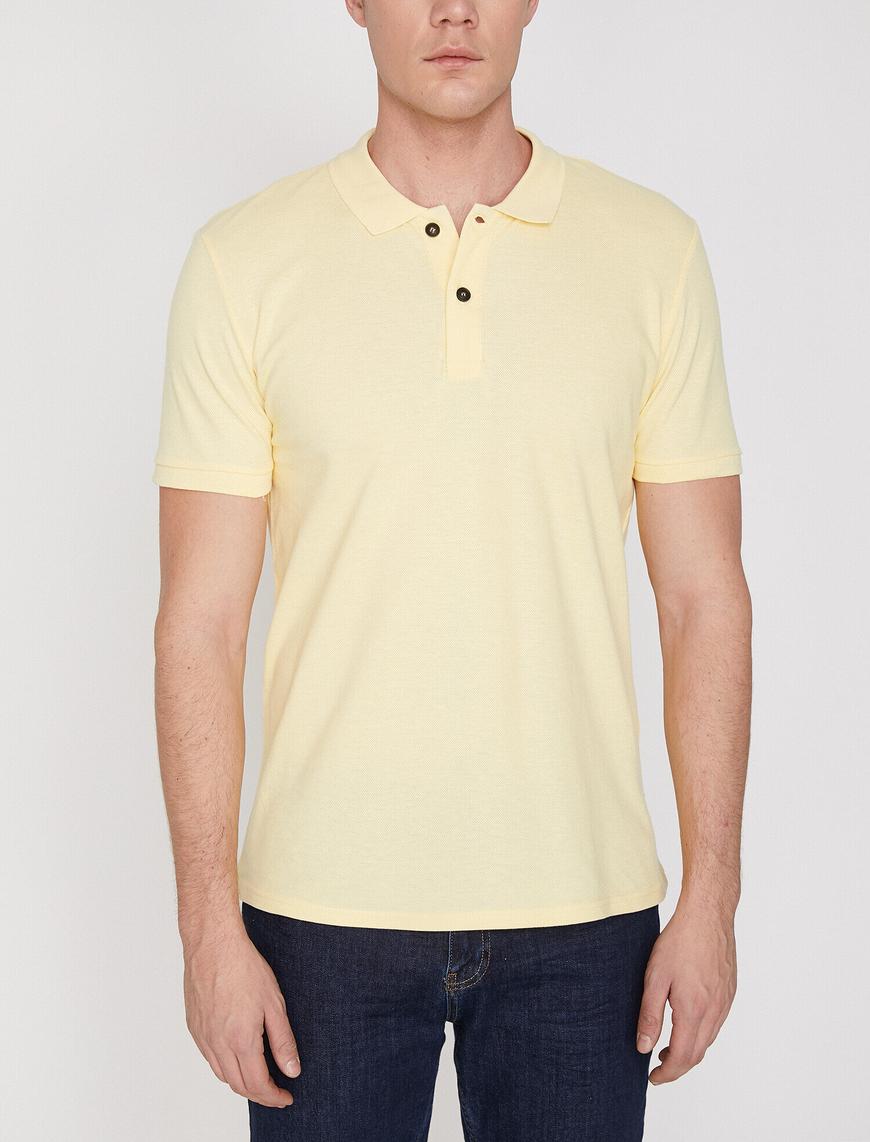   Polo Yaka Kısa Kollu Slim Fit Basic Tişört