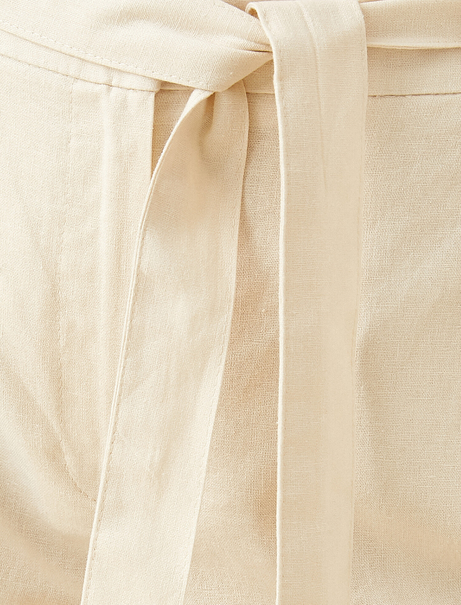 Keten Pantolon Belden Bağlamalı