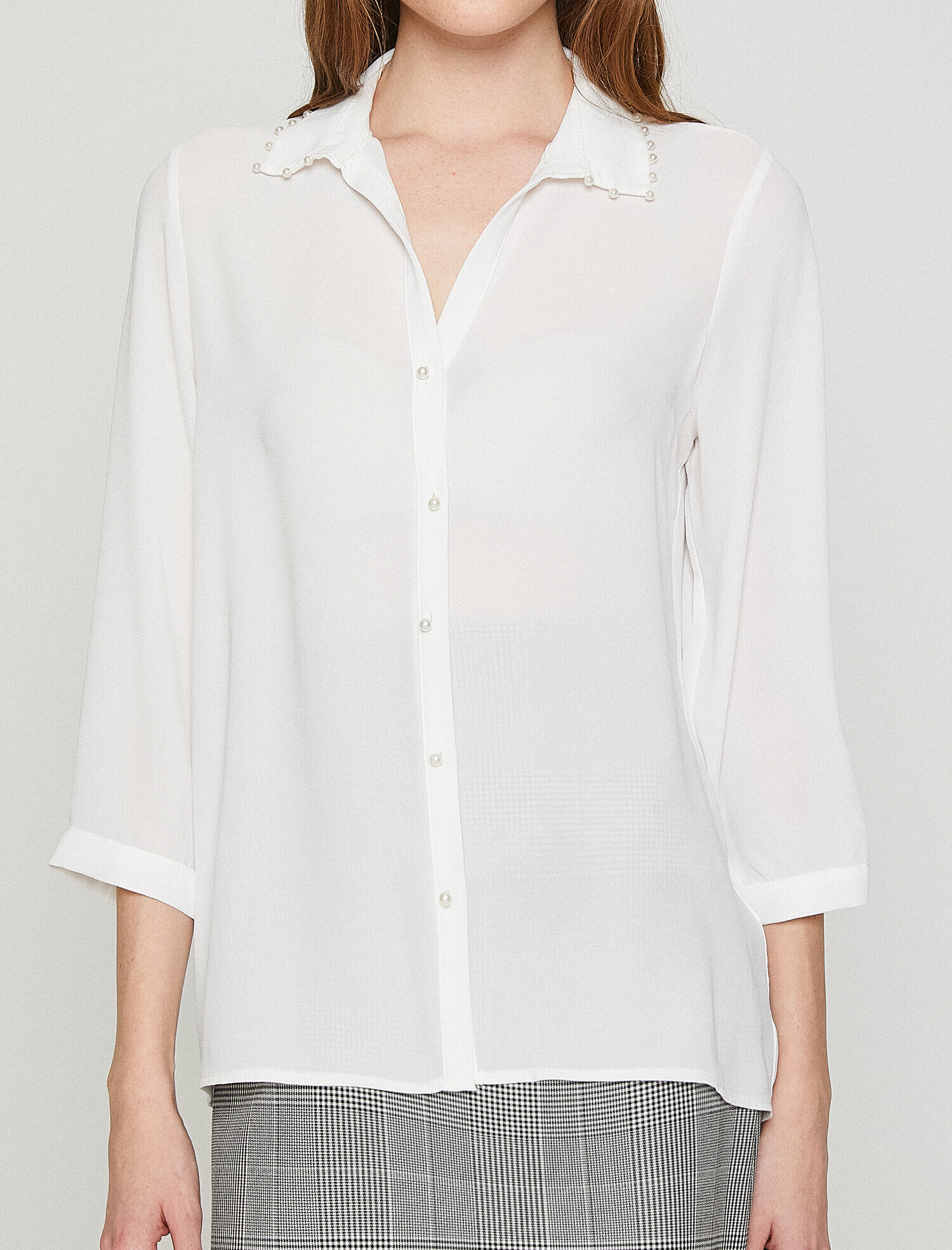   İnci Detaylı Gömlek
