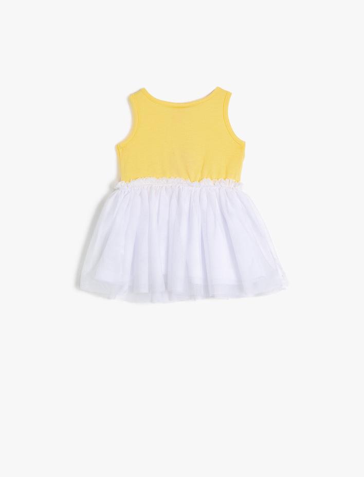 Kız Bebek Tül Detaylı Elbise