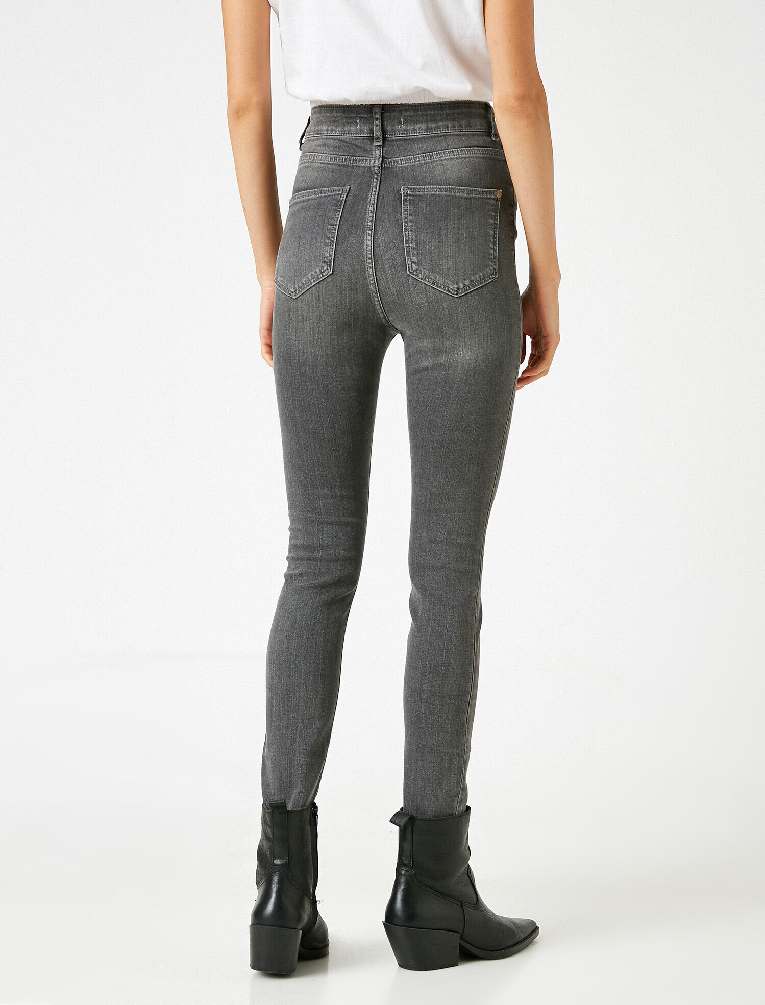   Cotton High Waist Skinny Jeans