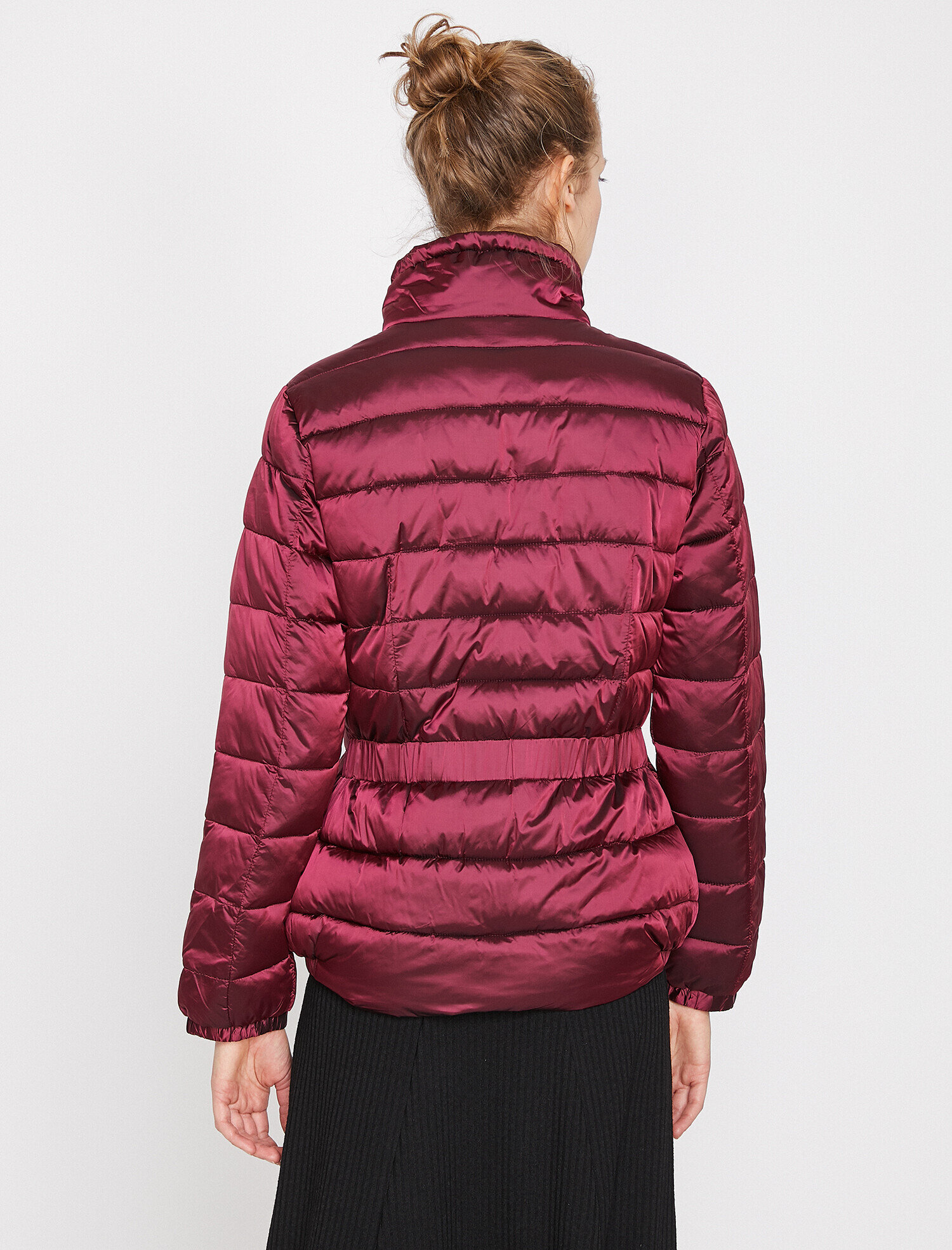   Kapitone Şişme Mont Dik Yaka Cepli