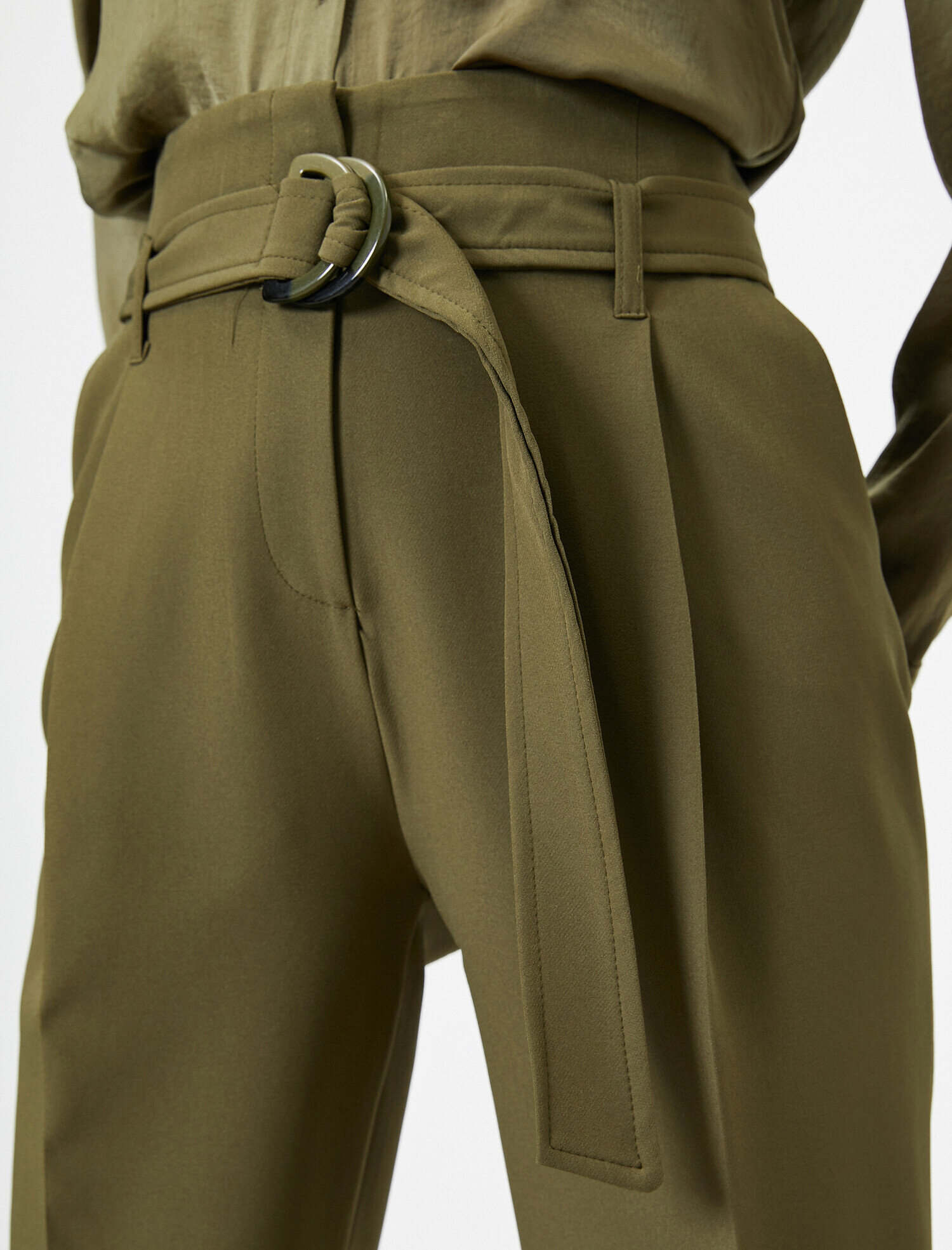   Cepli Kemerli Havuç Pantolon