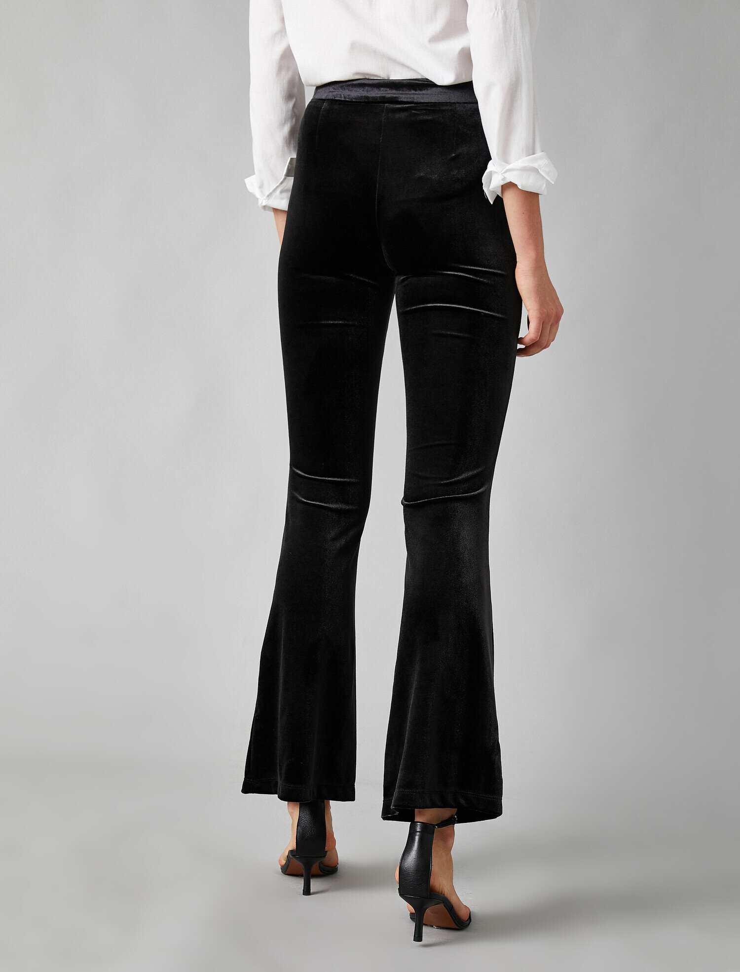   Kadife Geniş Paça Yüksek Bel Pantolon