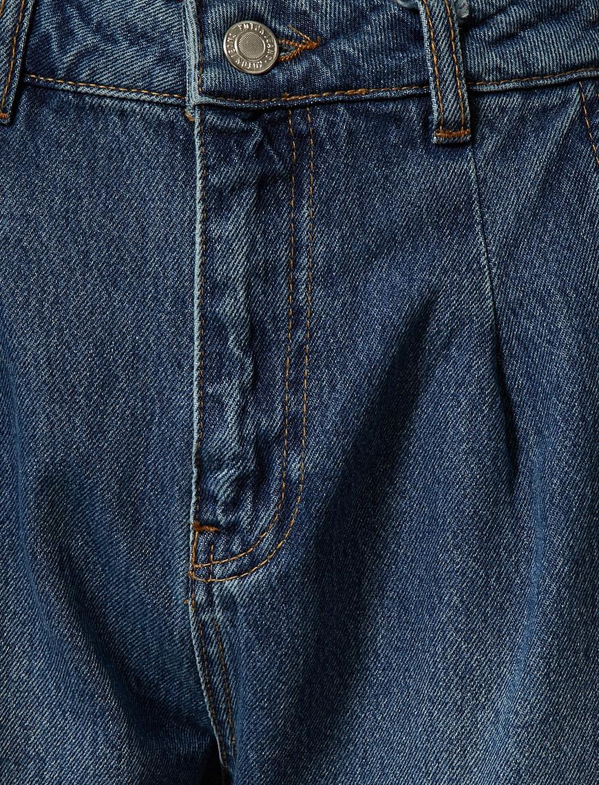   Slouchy Jean - Yüksek Bel Baldırı Bol Paçada Darlaşan Salaş Kesim Pantolon