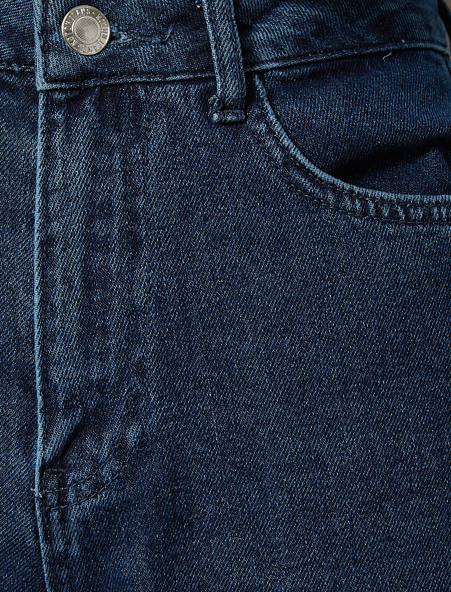   Jogger Jean - Yüksek Bel Rahat Kesim Paçası Lastikli Pantolon