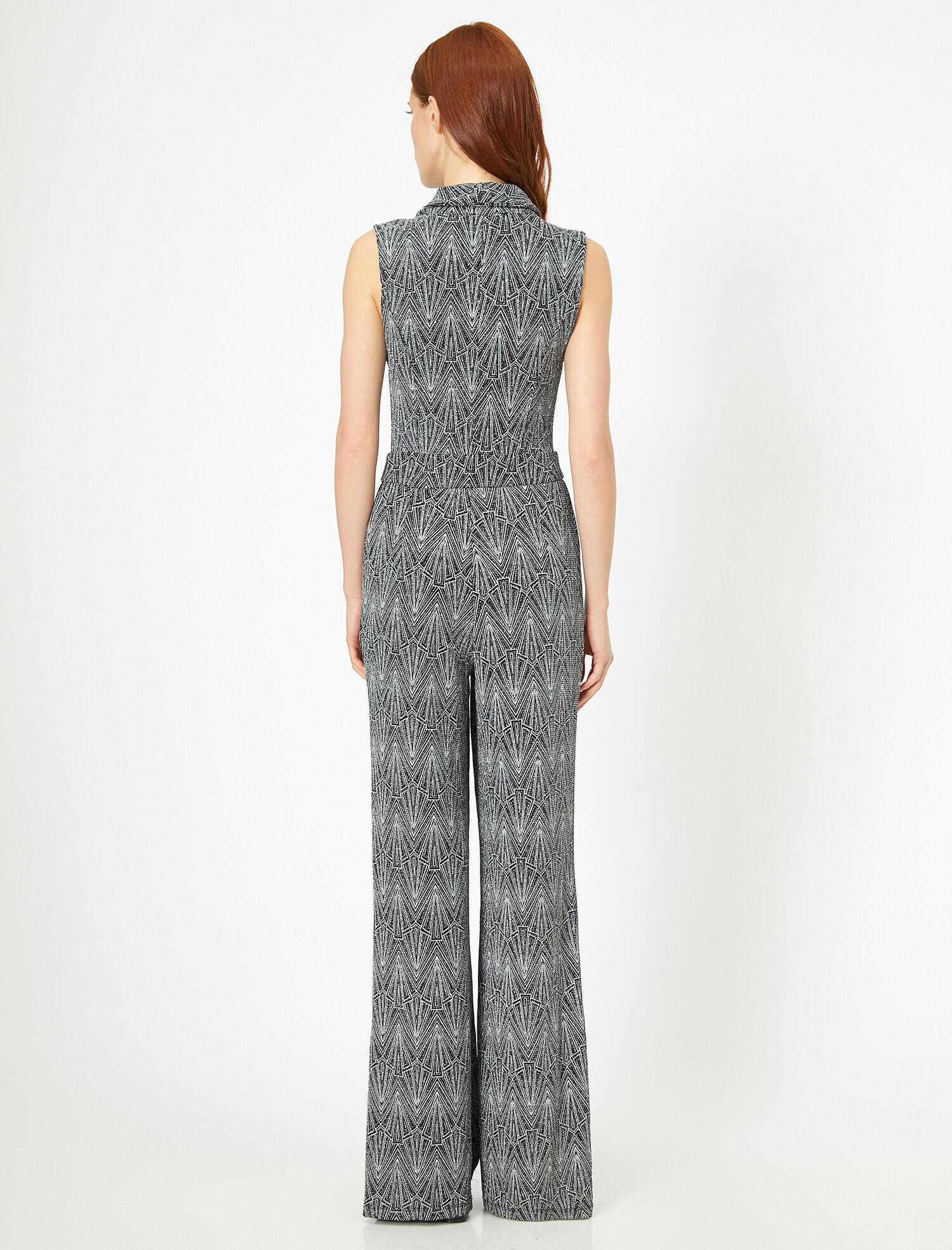   Abiye Tulum Takım Elbise Görünümlü Kolsuz