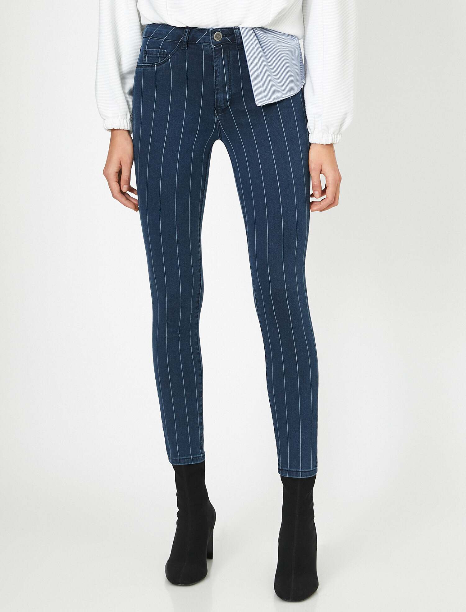   Skinny Fit Jean -Yüksek Bel Dar Kesim Dar Paça Pantolon