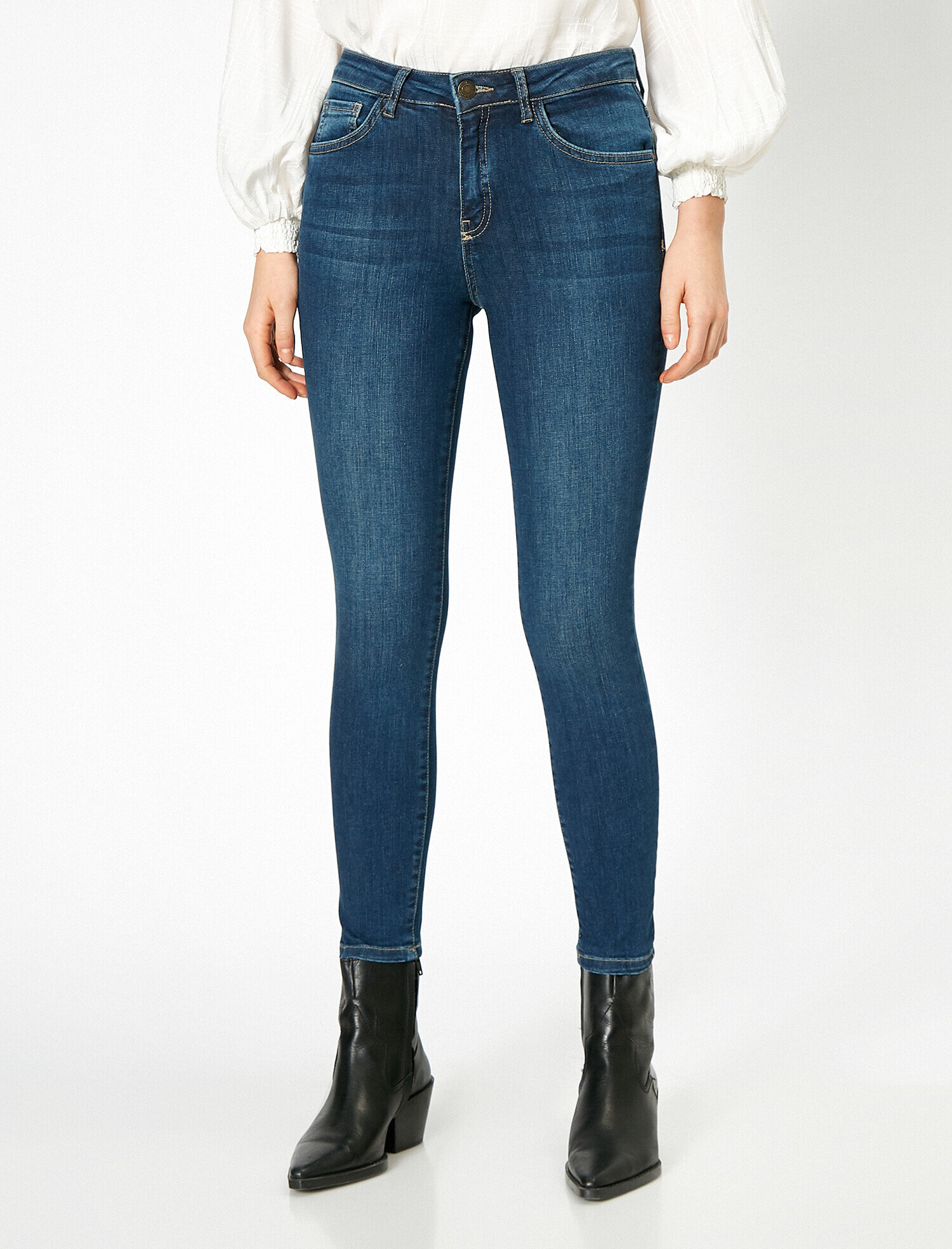   Carmen Jean - Yüksek Bel Dar Kesim Dar Paça Pantolon