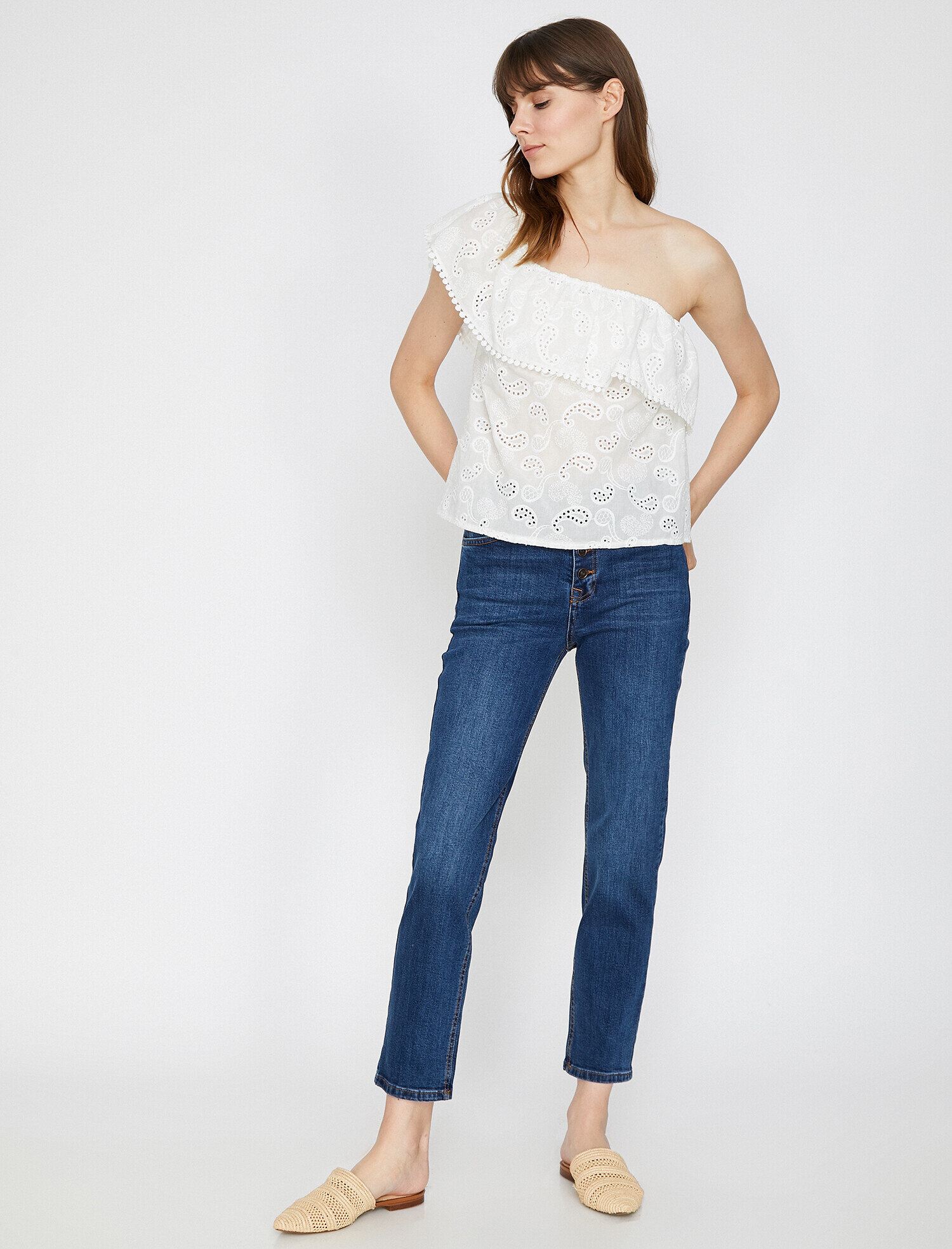   Eve Slim Jean - Yüksek Bel Normal Kesim Hafif Düz Paça Straight Jean Pantolon