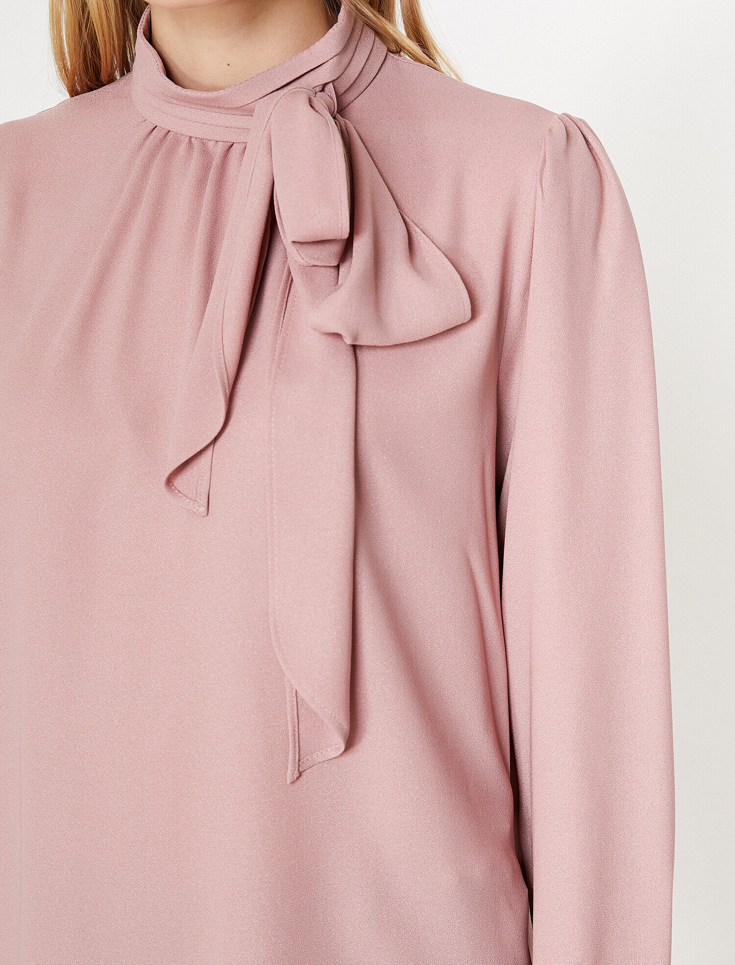   Şal Desenli Saten Bluz