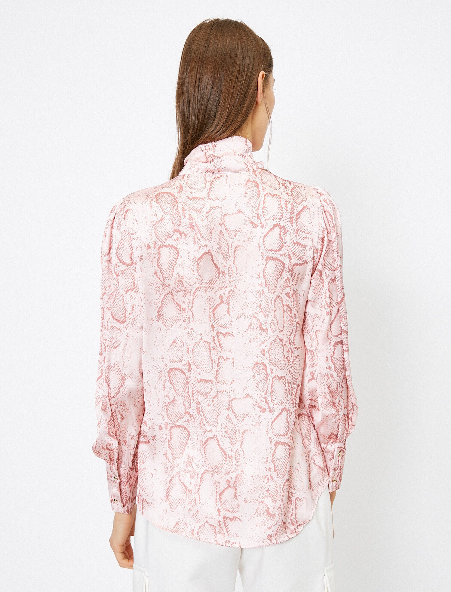   Yılan Derisi Desenli Bluz