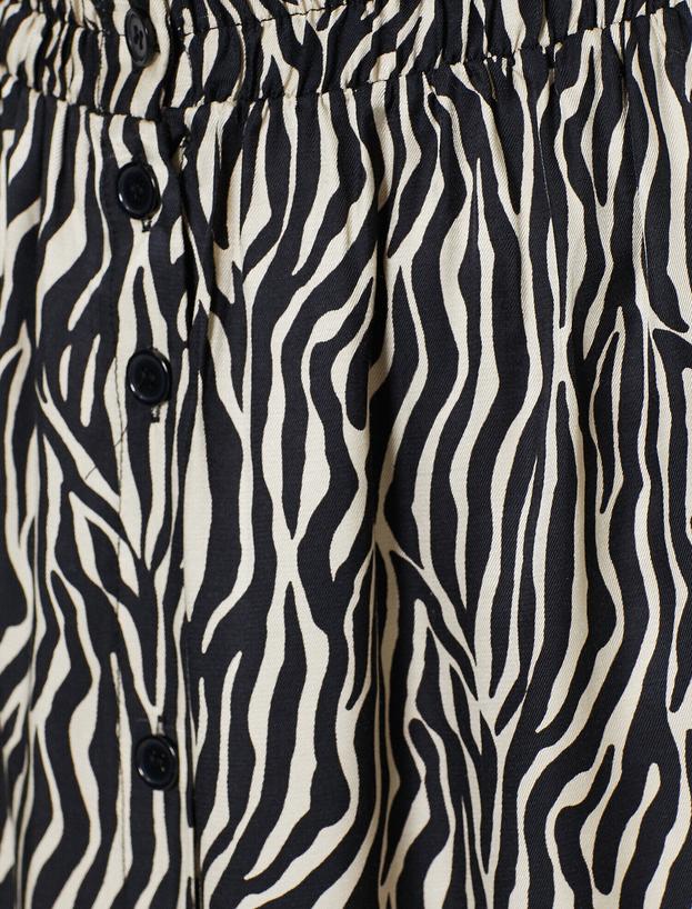   Zebra Desenli Etek