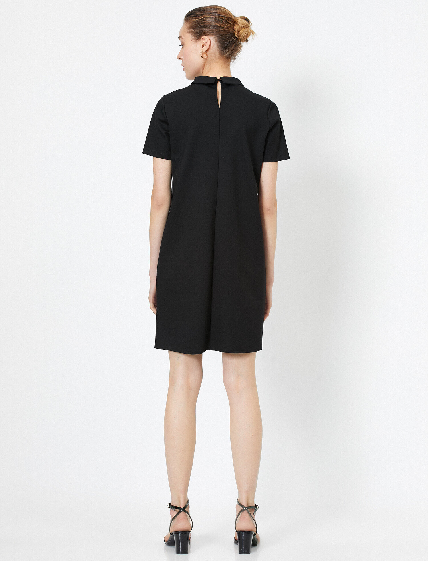   Deri Görünümlü Elbise