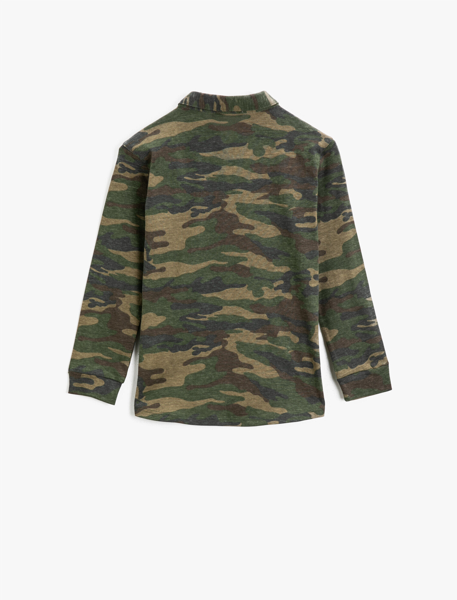  Erkek Çocuk Kamuflaj Desenli Gömlek