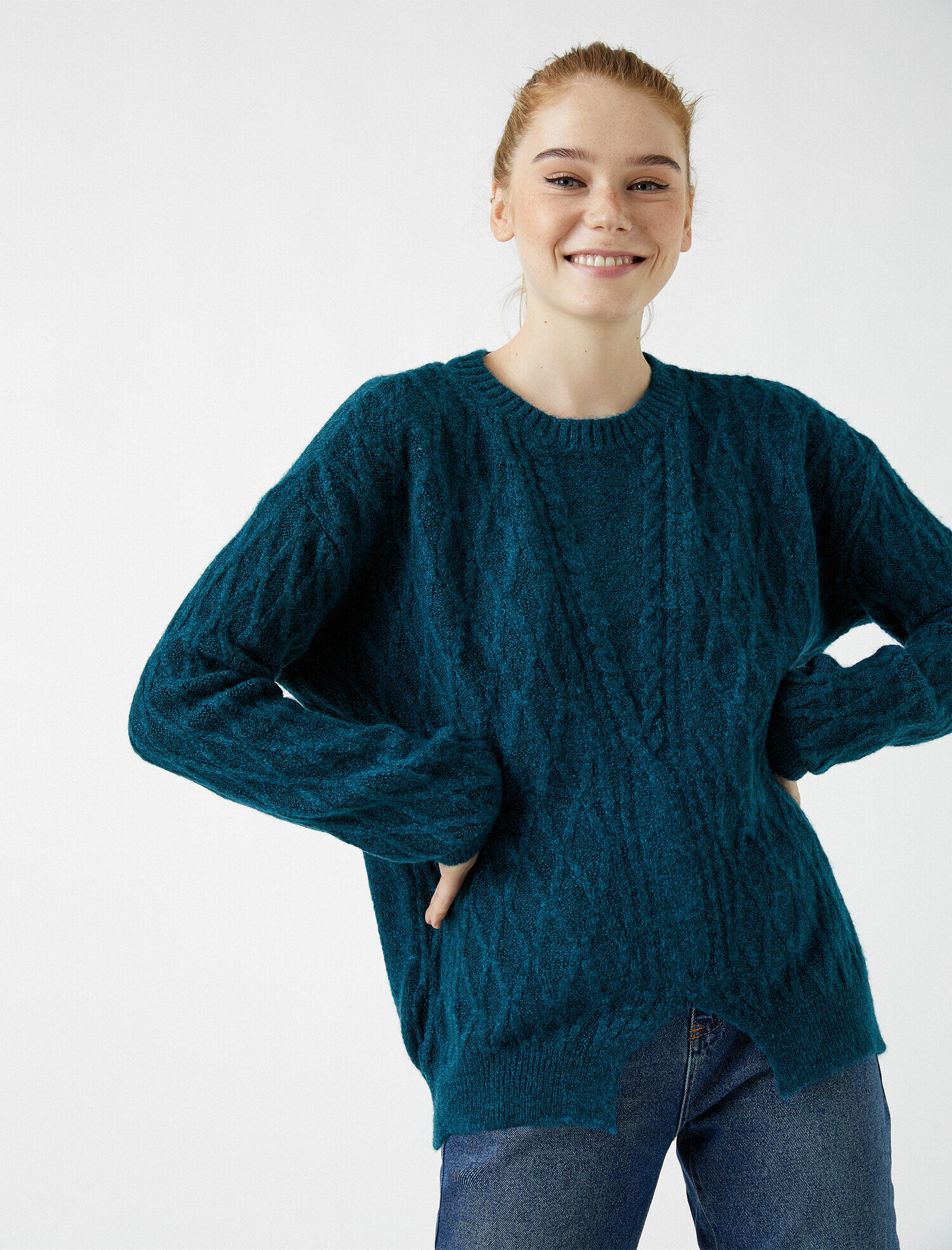   Bisiklet Yaka Triko Kazak