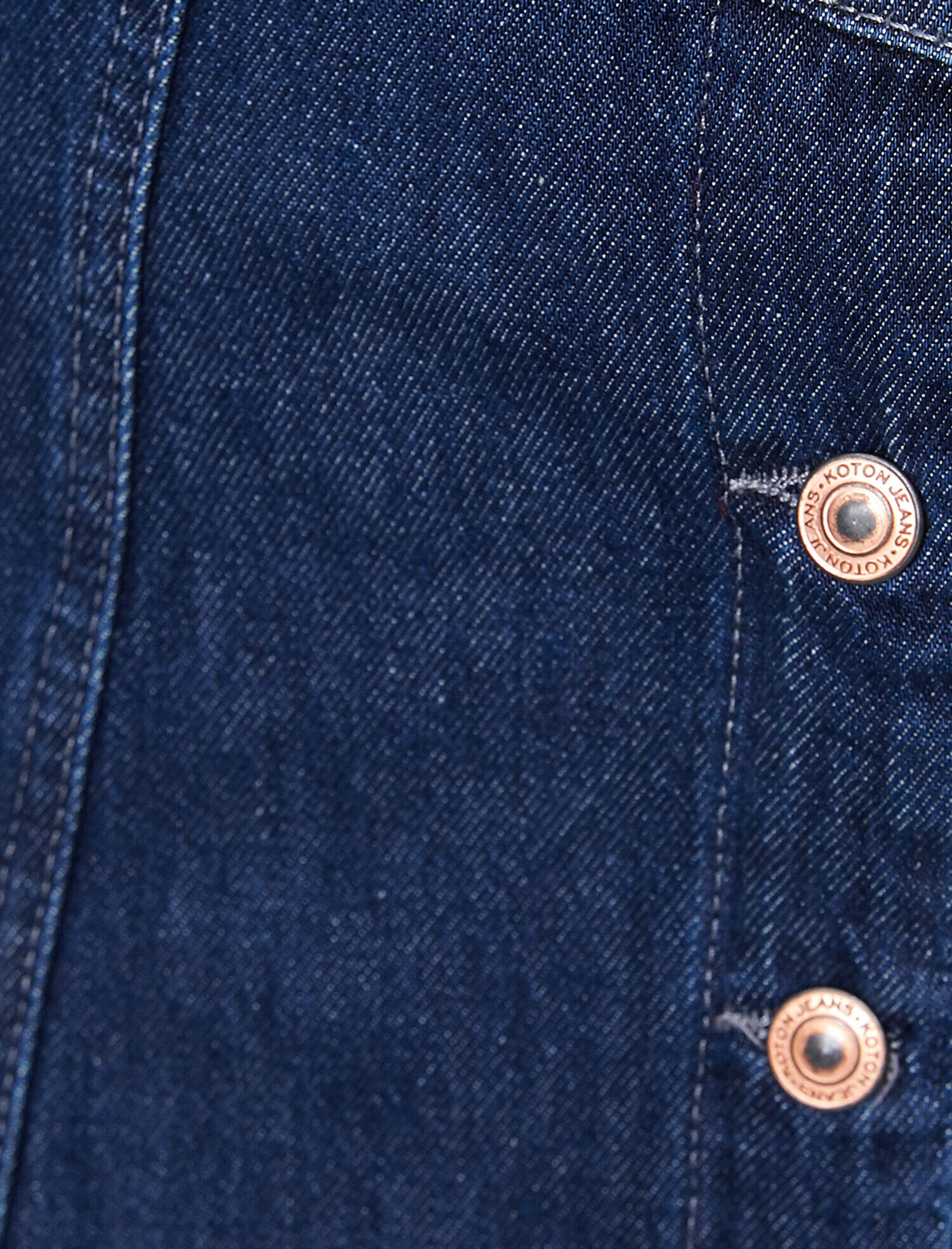   Düğme Detaylı Jean Etek