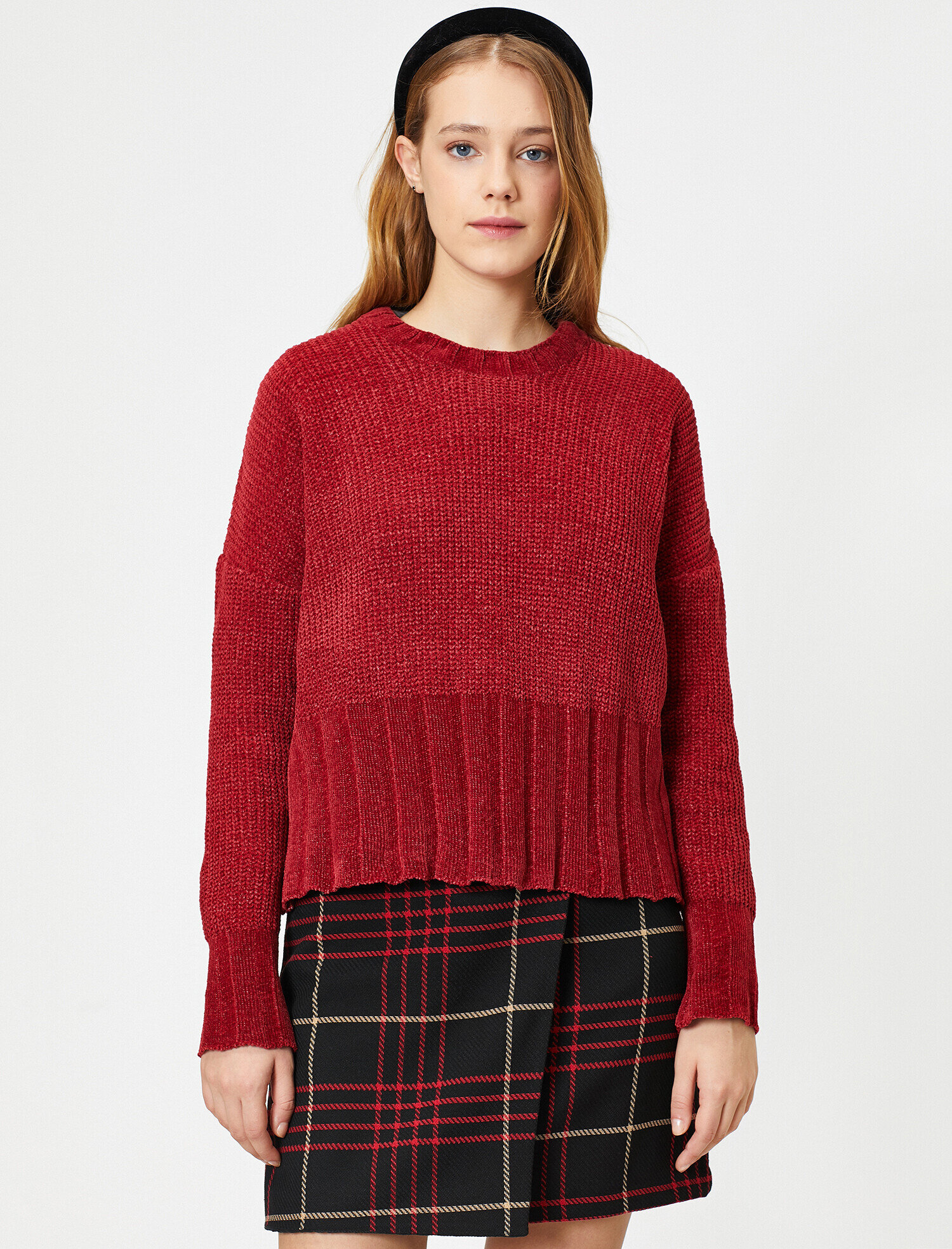   Örgülü Triko Kazak