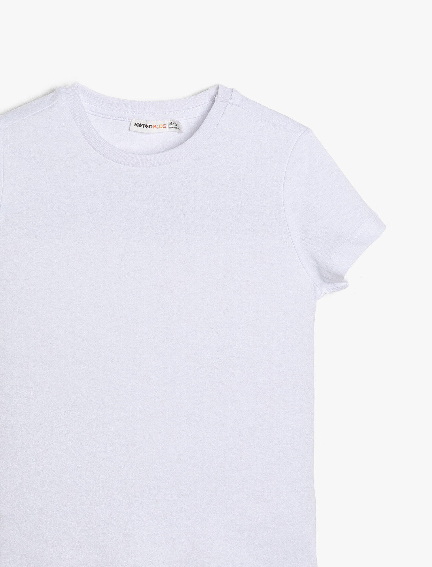  Kız Çocuk Yumuşak Pamuklu Bisiklet Yaka Kısa Kollu Tişört