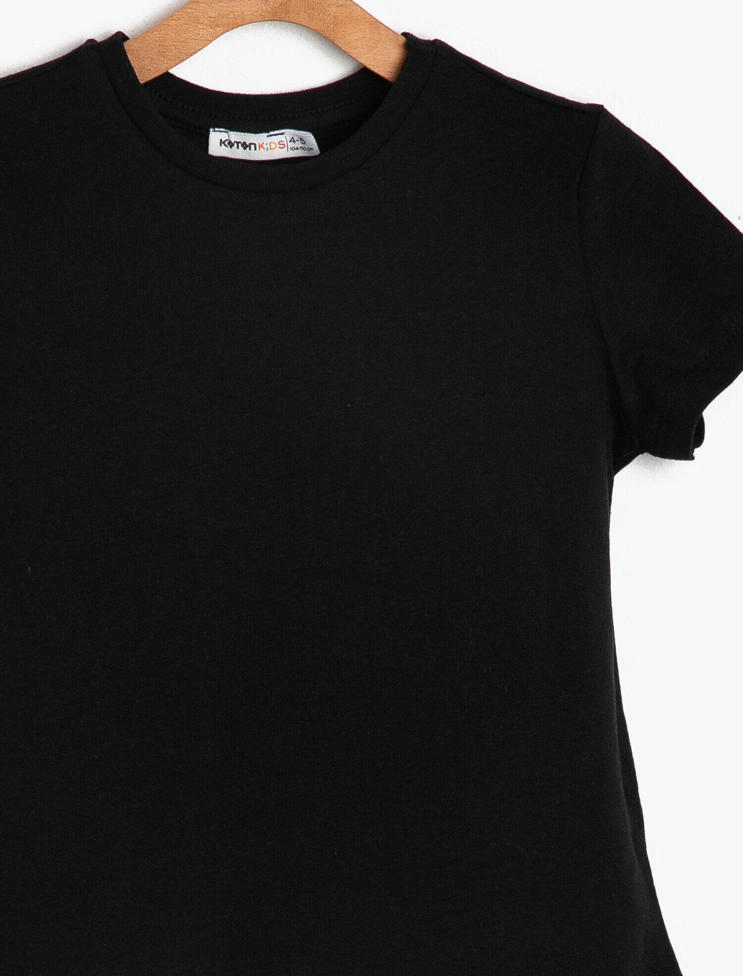  Kız Çocuk Yumuşak Pamuklu Bisiklet Yaka Kısa Kollu Tişört