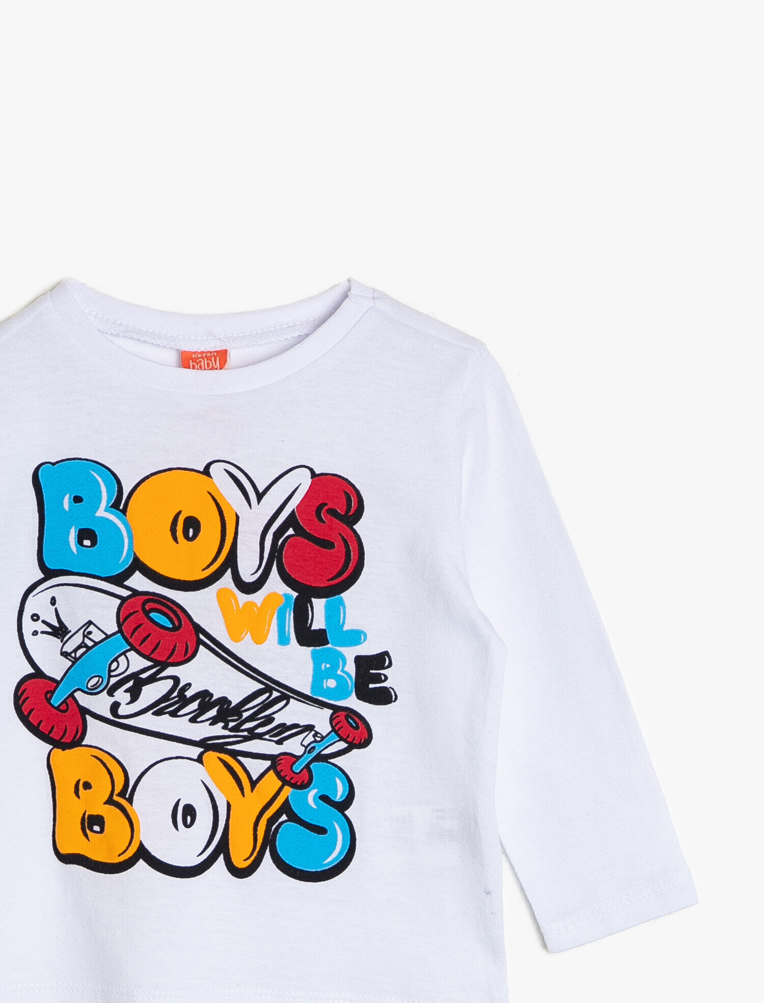 Erkek Bebek Yazılı Baskılı Tişört