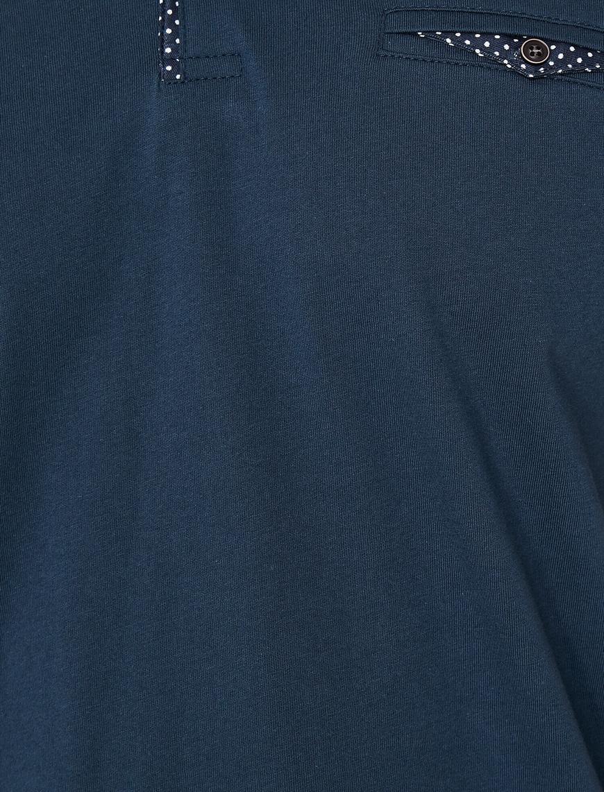   Polo Yaka Cep Detaylı Süprem Kumaş Slim Fit Tişört
