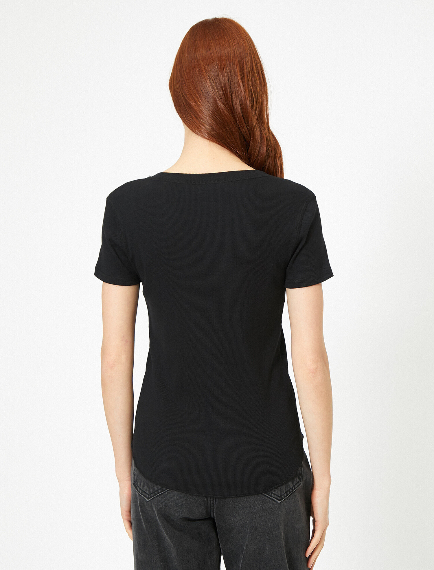   Bisiklet Yaka Dar Kesim Tişört