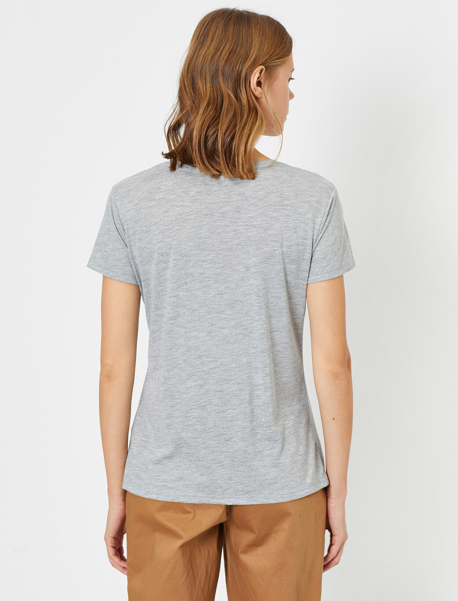   Baskılı Bisiklet Yaka Tişört