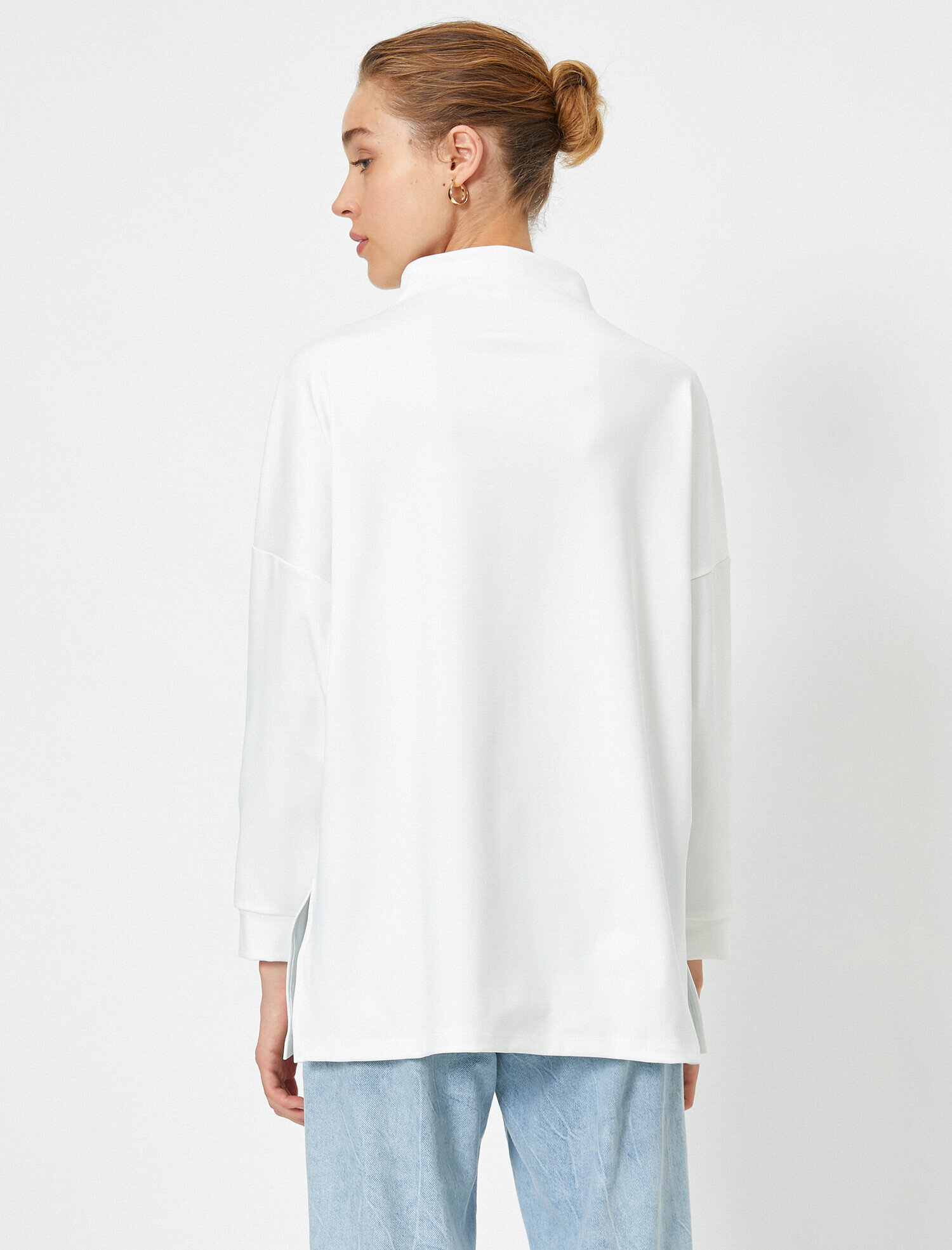   Balıkçı Yaka Scuba Sweatshirt