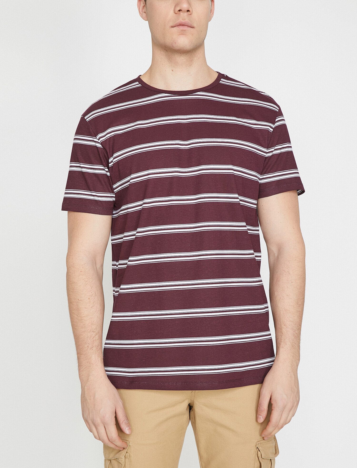   Çizgili Tişört Kısa Kollu