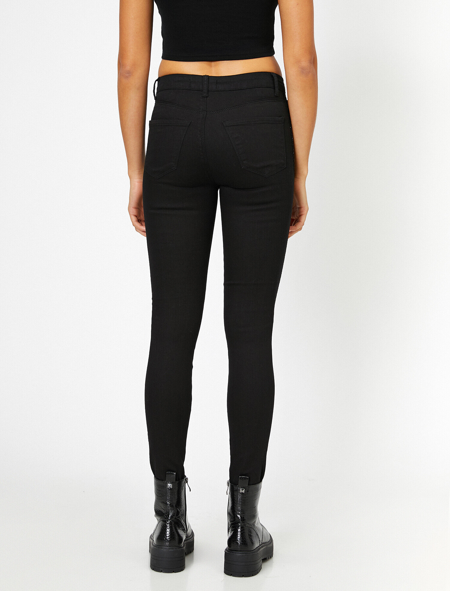   Carmen Jean - Yüksek Bel Dar Kesim Dar Paça Pantolon