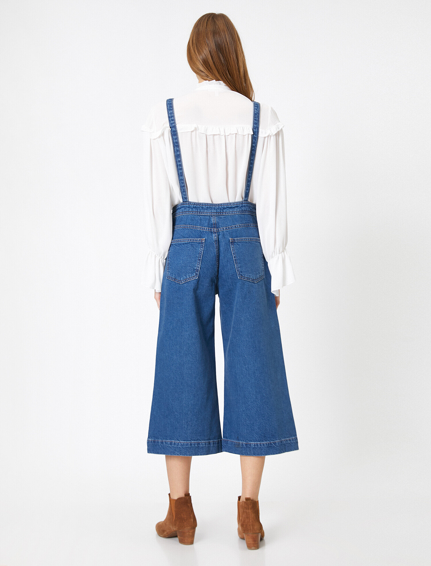   Düğme Detaylı Jean Tulum