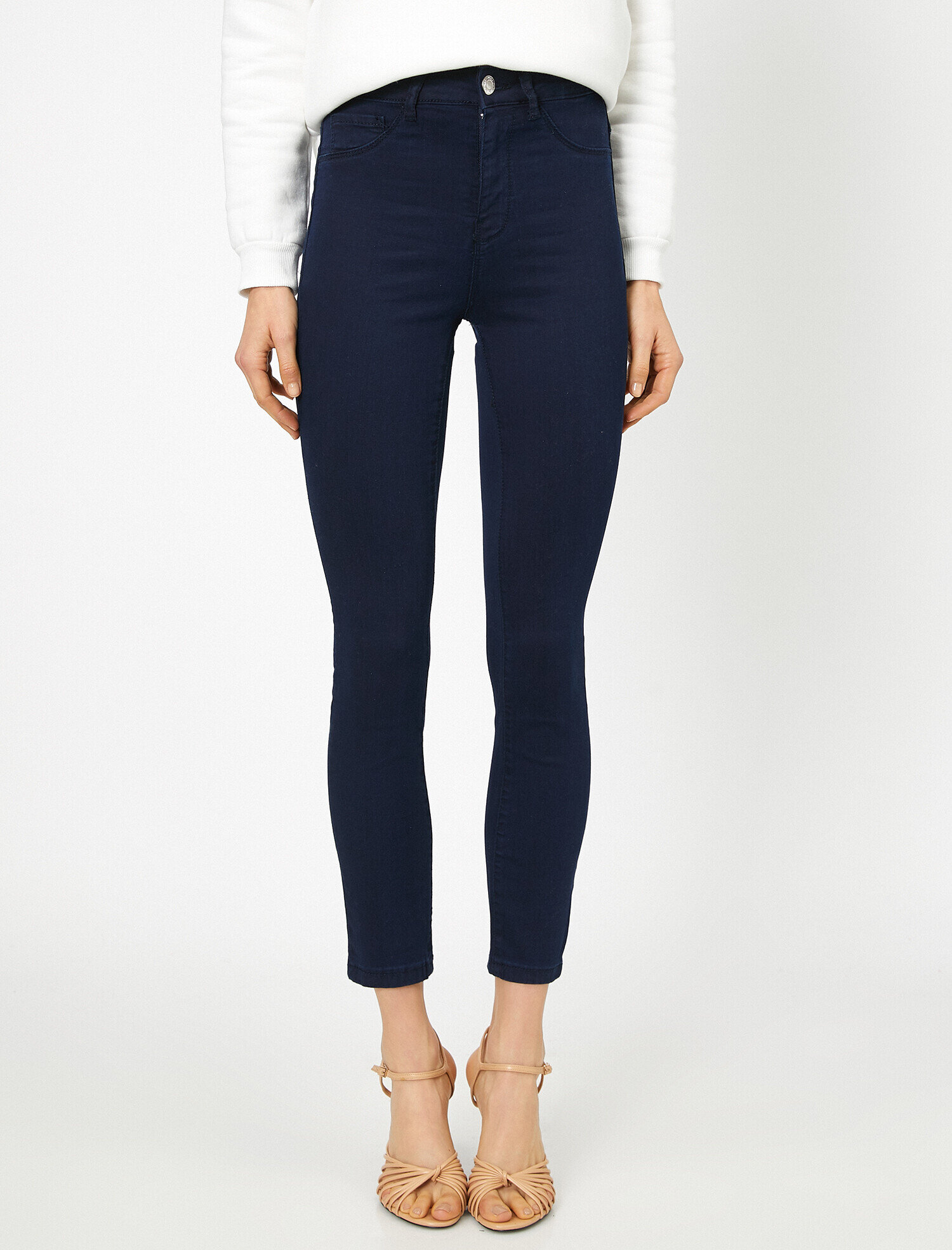   Carmen Jean - Yüksek Bel Dar Kesim Dar Paça Pantolon