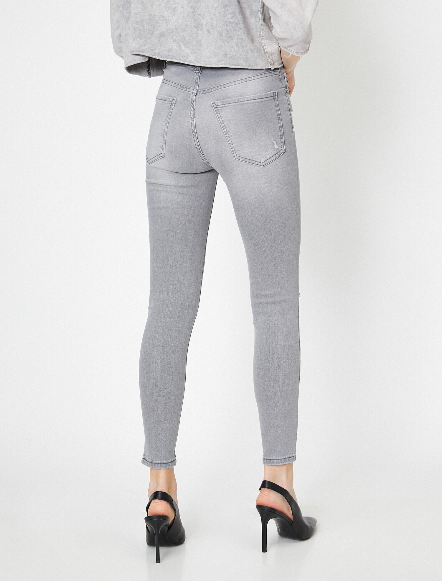   Carmen Jean - Yüksek Bel Dar Kesim Dar Paça Pantolon