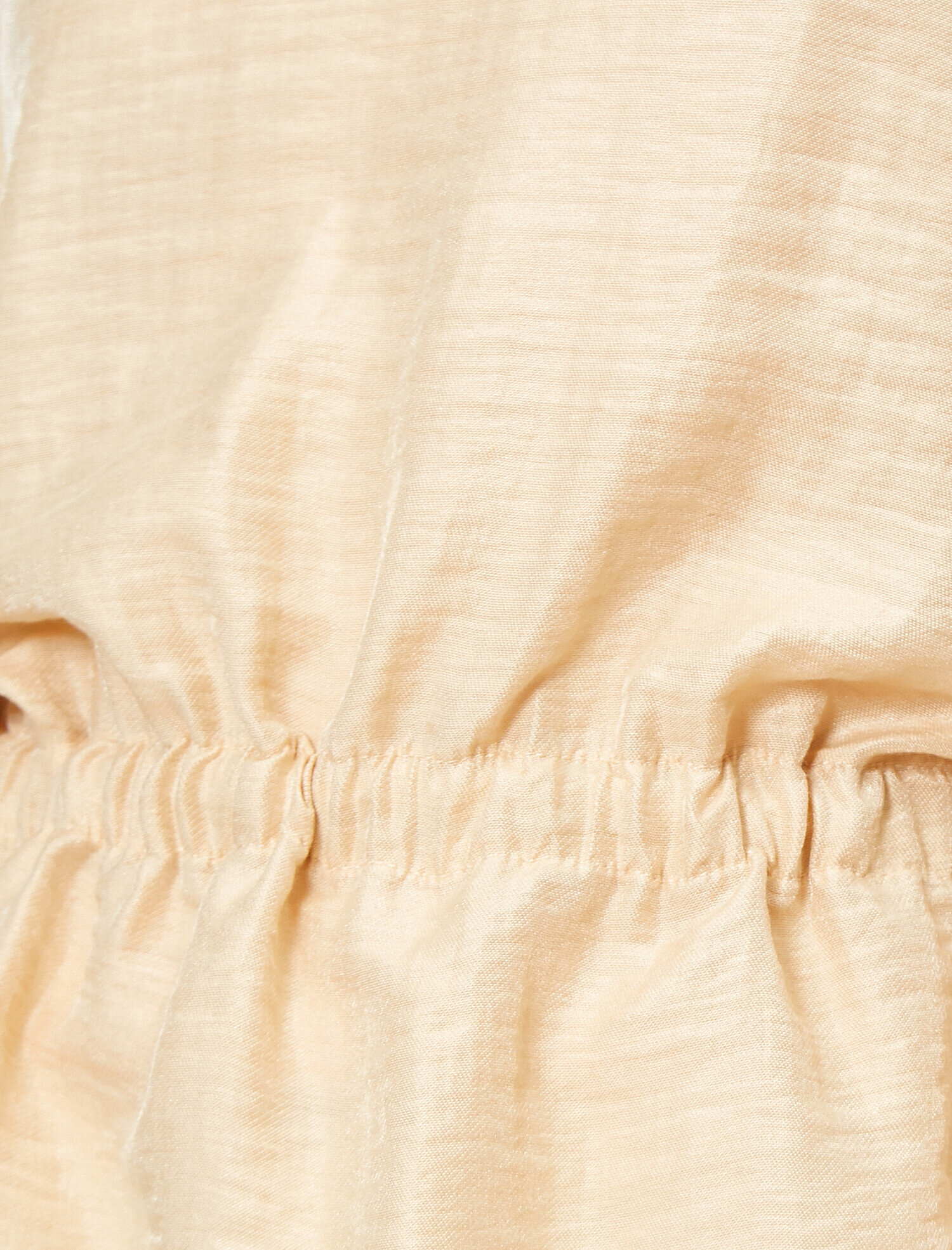   Bisiklet Yaka Uzun Kolu Fırfır Detaylı Bluz