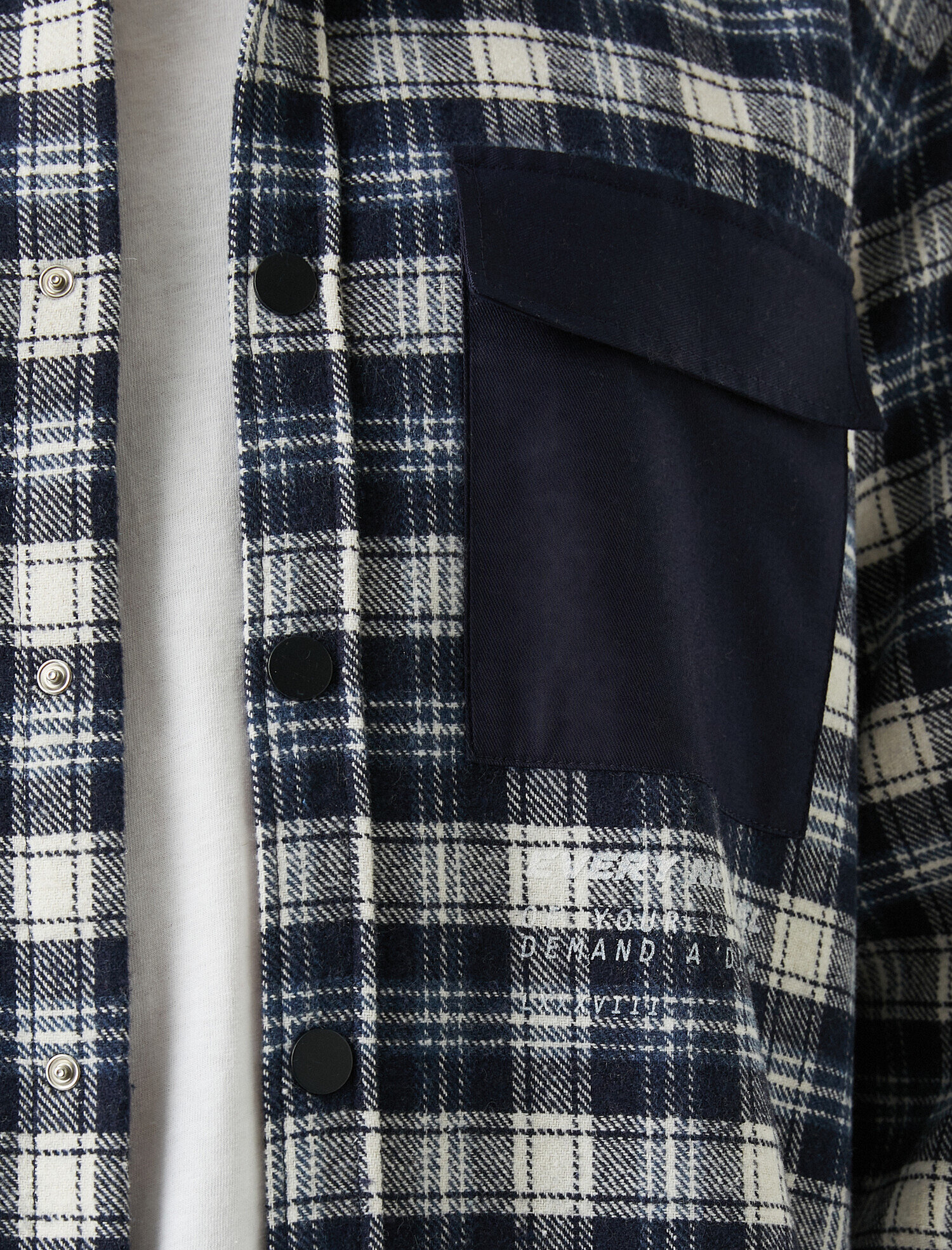   Arkası Baskılı Ekose Gömlek