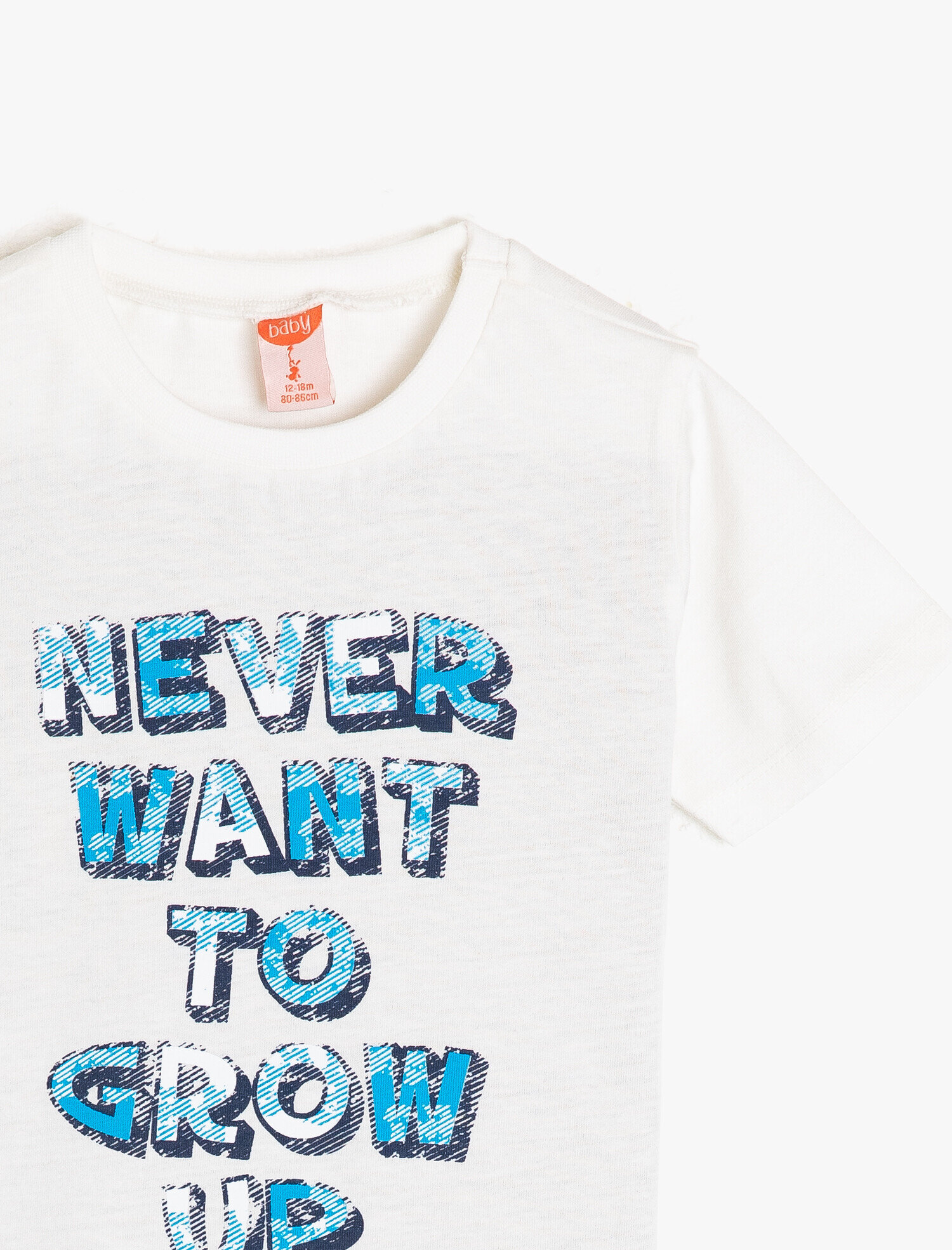  Erkek Bebek Yazılı Baskılı Tişört