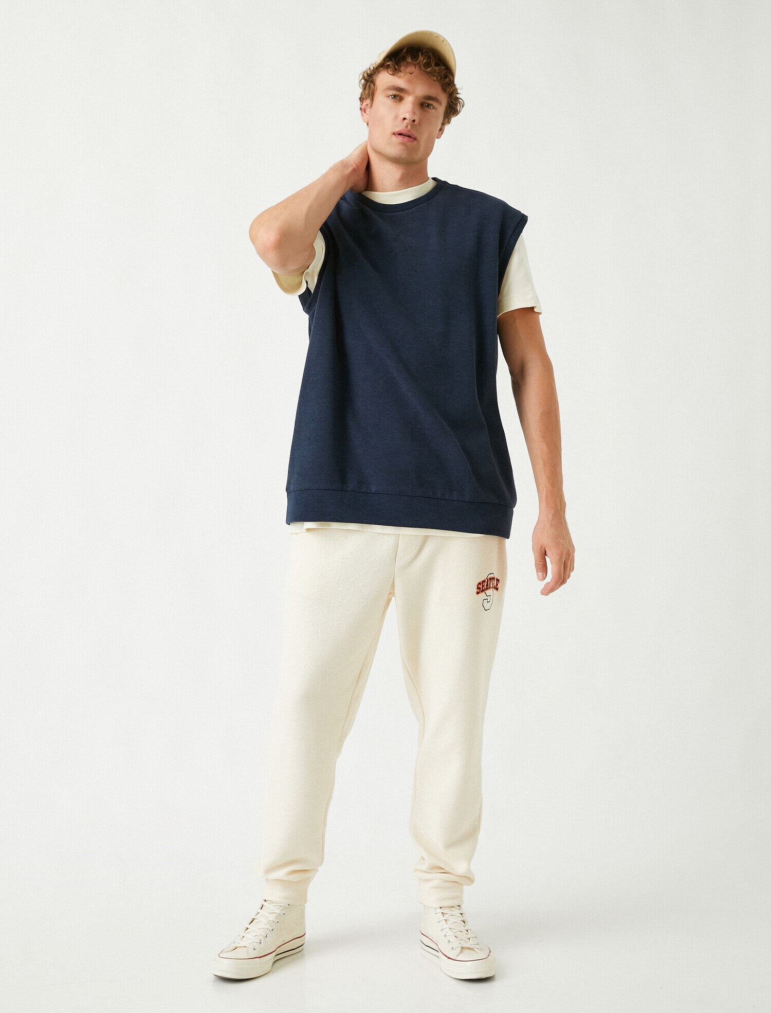   Kolsuz Sweatshirt Bisiklet Yaka