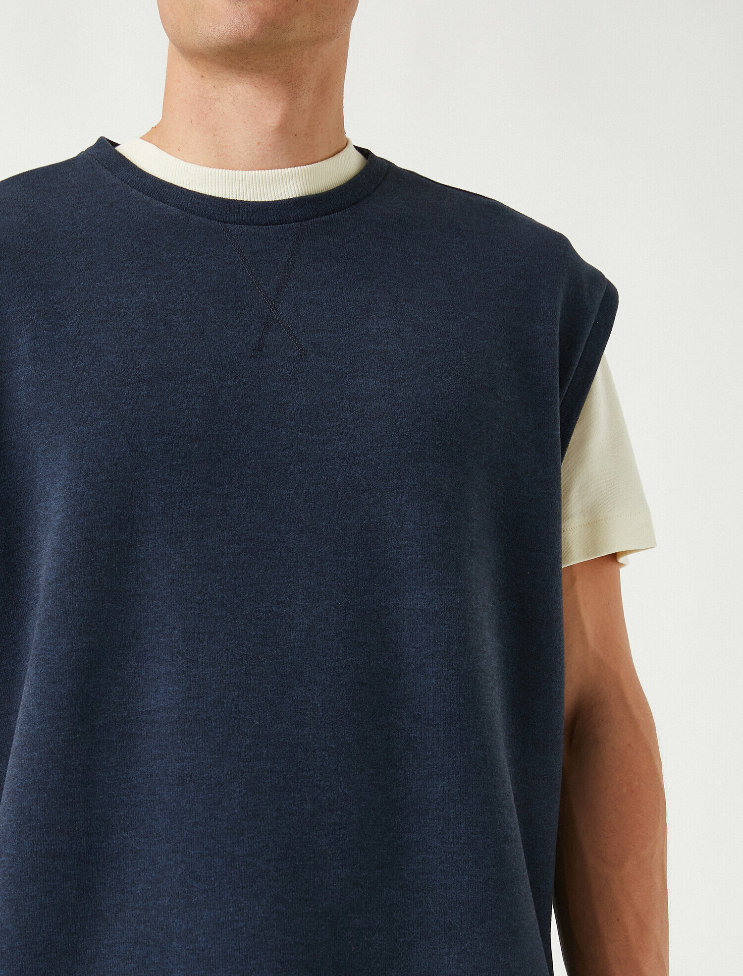   Kolsuz Sweatshirt Bisiklet Yaka