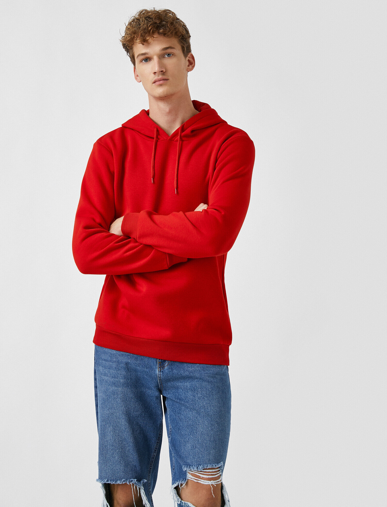 Basic Sweatshirt Kapüşonlu