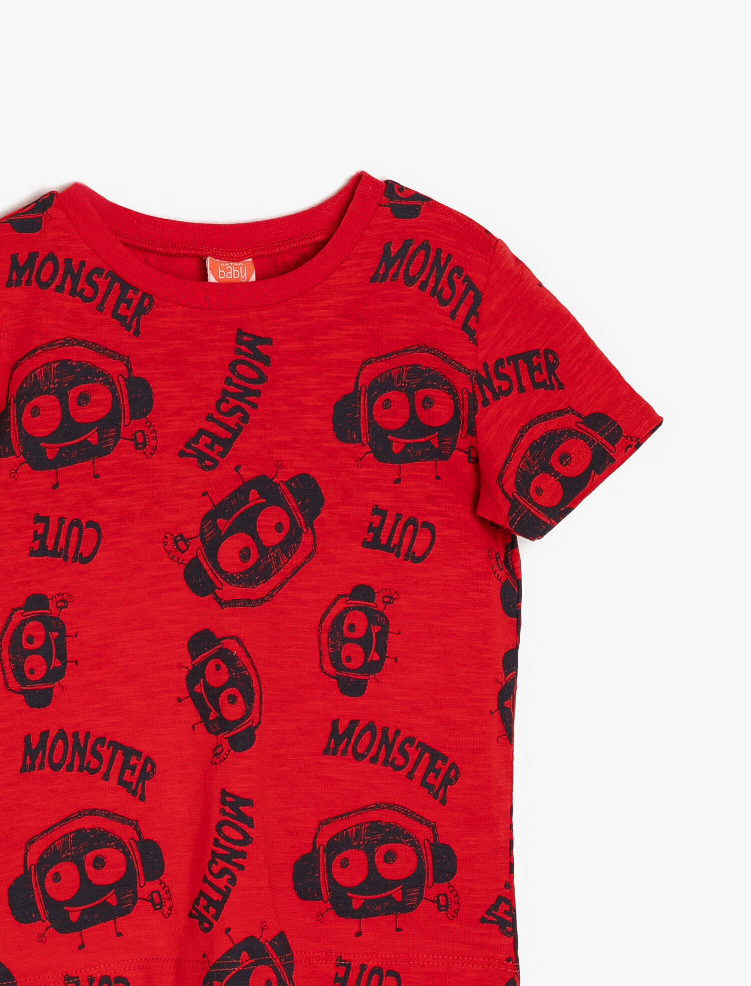  Erkek Bebek Yazılı Baskılı Tişört