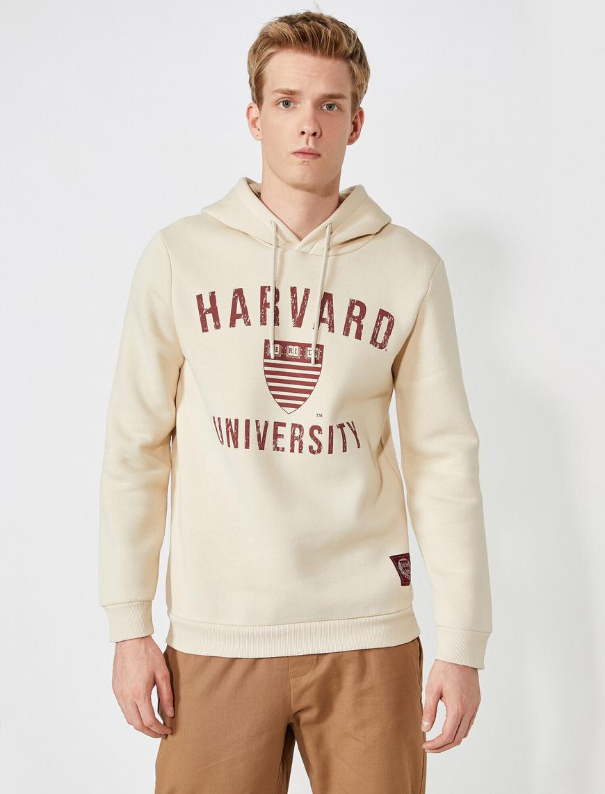   Harvard Kapşonlu Sweatshirt Lisanslı Baskılı