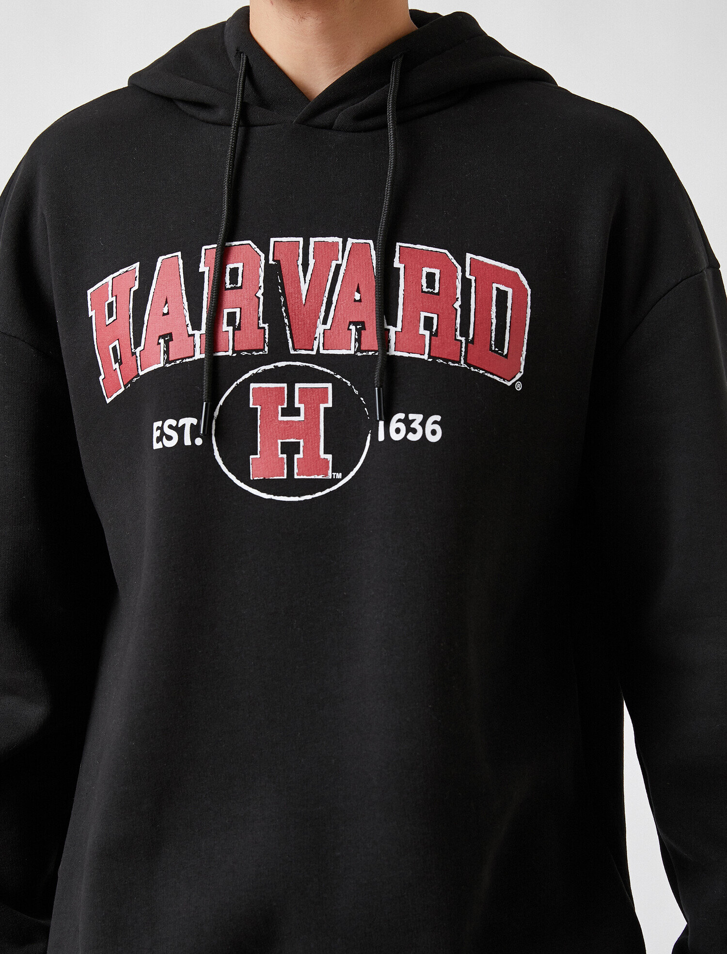   Harvard Oversize Kapüşonlu Sweatshirt Lisanslı Baskılı