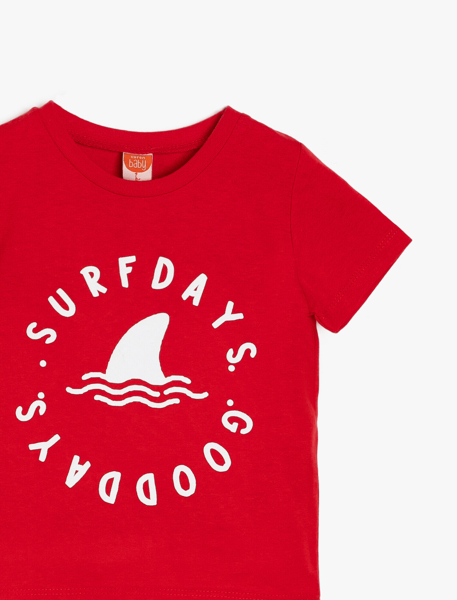  Erkek Bebek Yazılı Baskılı Tişört