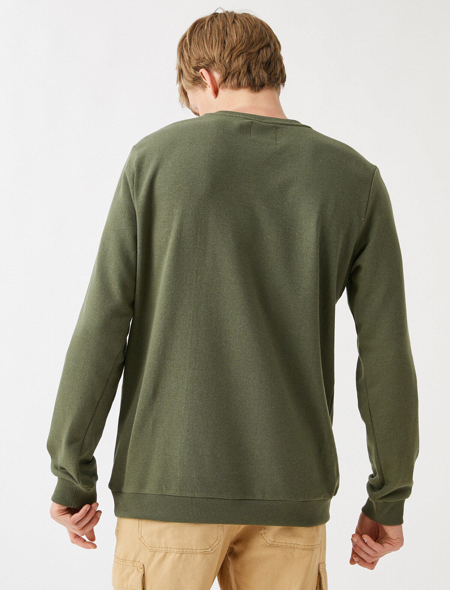  Nakışlı Sweatshirt Bisiklet Yaka